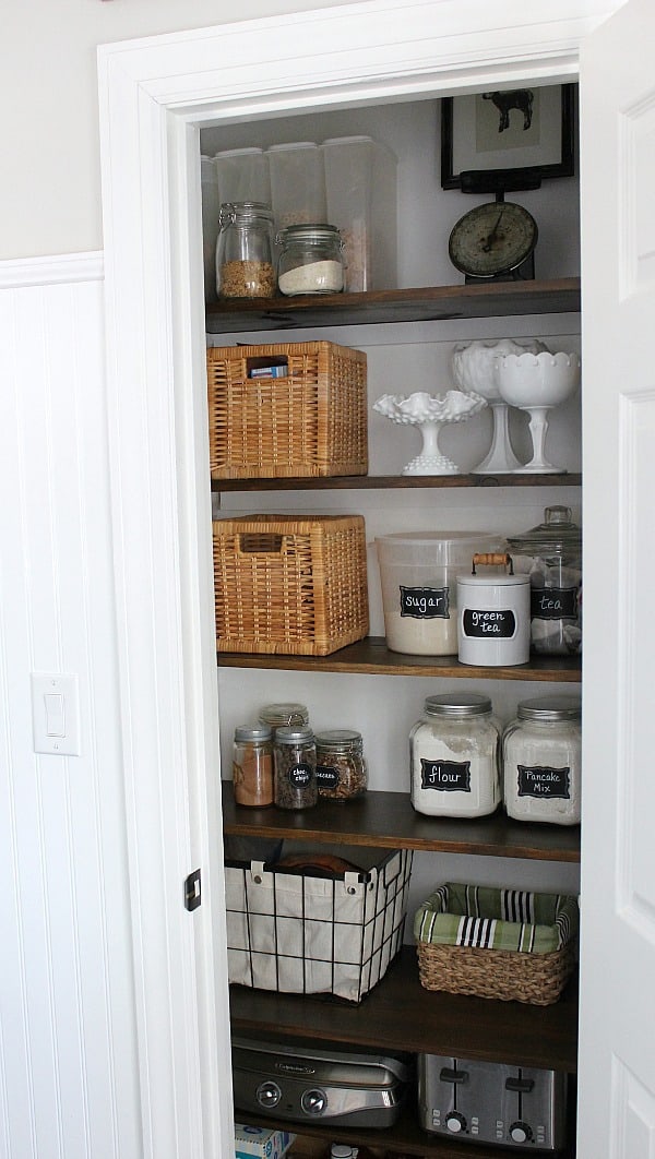 We gave our kitchen an update with this Farmhouse Pantry Makeover