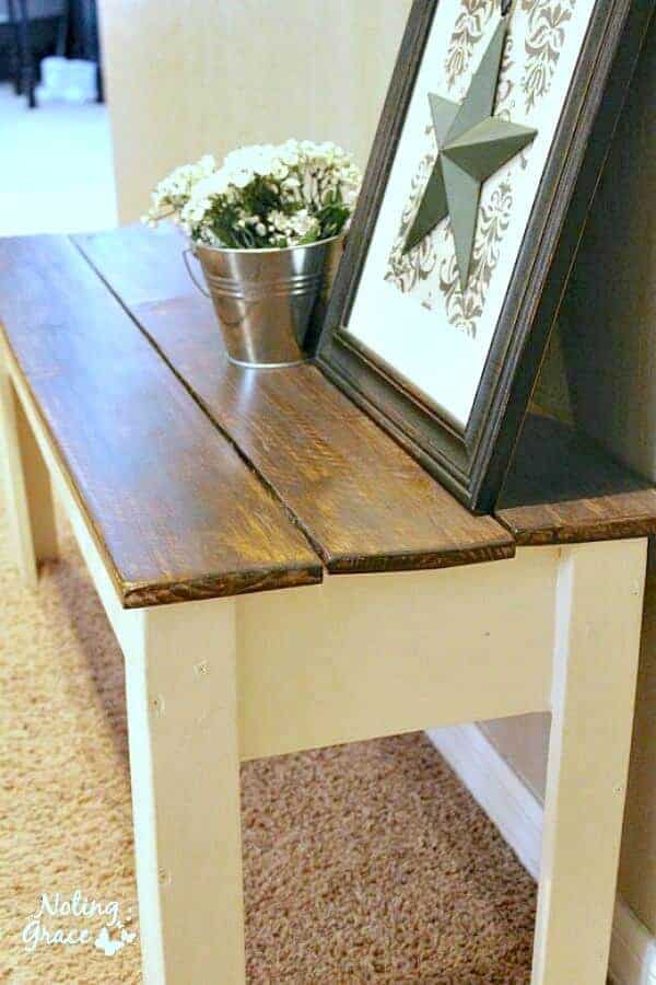 Painted Bench Makeover for only $10