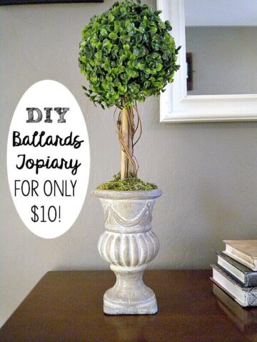 Ballards Topiary Knockoff - Noting Grace turned a garage sale find into a DIY topiary for only $10