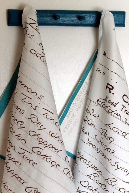 Turning Recipes into Tea Towels - a great idea to create a custom gift this holiday season with a sentimental touch.