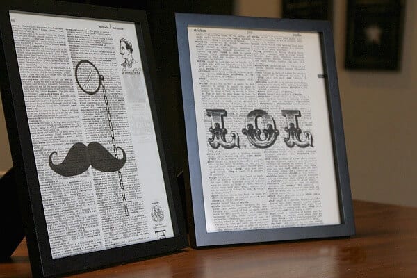 DIY Printed Dictionary Pages : a perfect custom gift! All it takes is an old dictionary, a printer and a design you want.