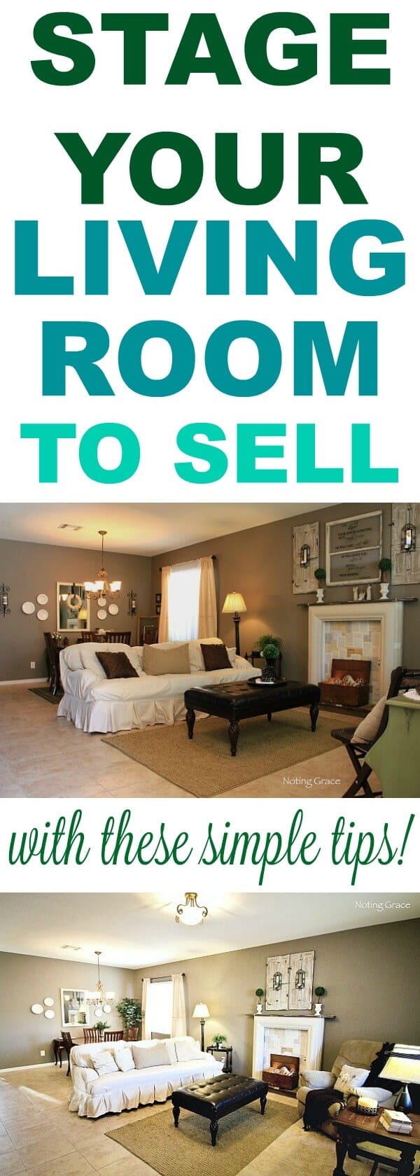 How to stage your living room to sell with these simple tips! Get the most for your home.