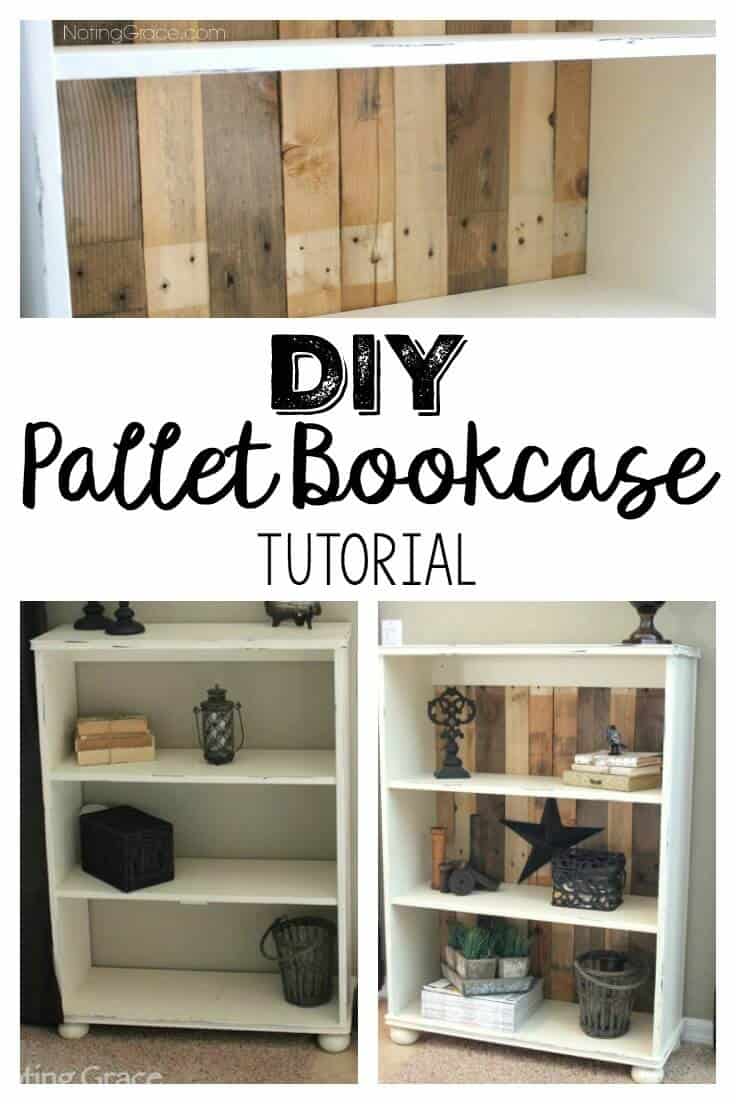 DIY Pallet Bookcase: How to add Pallet wood to a bookcase for a beautiful transformation!