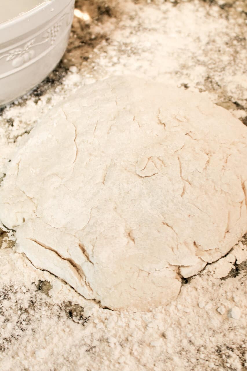 making dough for chicken n dumplins
