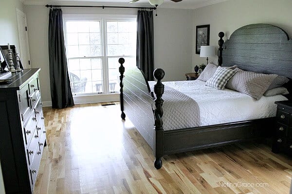 Master bedroom reveal, mixing masculine and feminine to create a room we both love