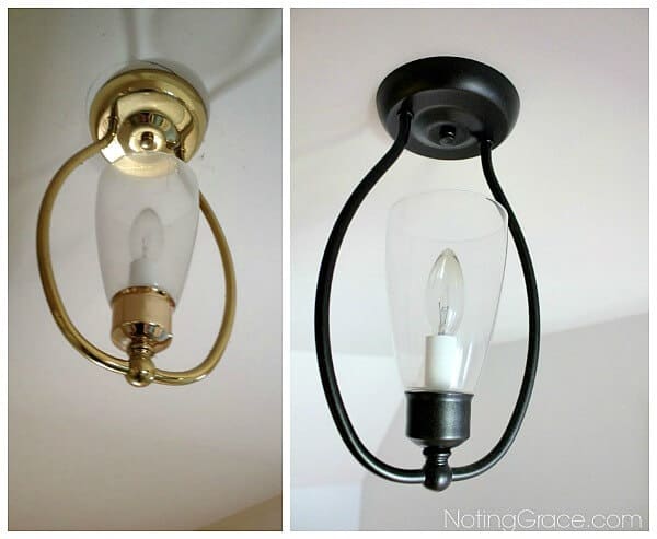 How to spray paint your fixtures for a quick and inexpensive update.