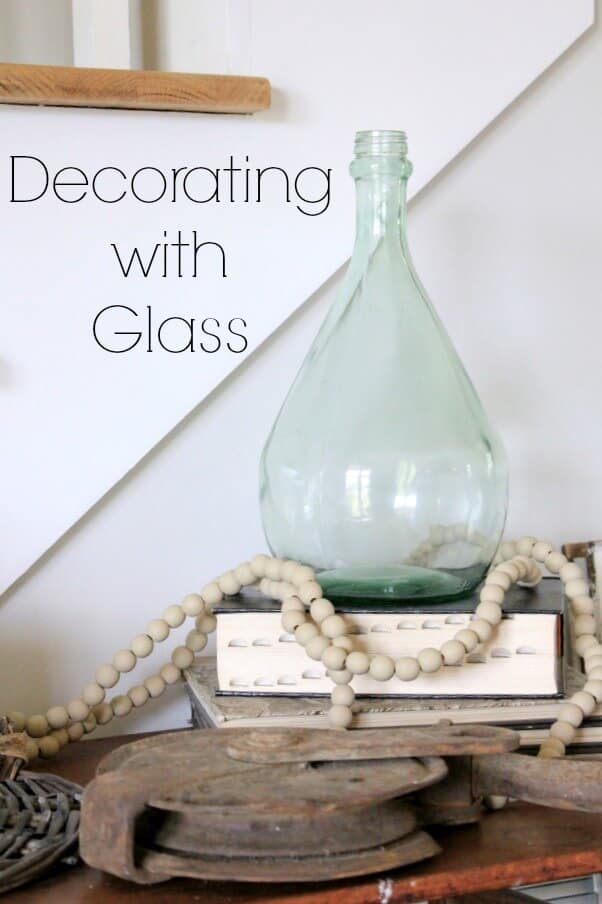 DIY Demijohn: How I took a garage sale find and flipped it into a 25 cent demijohn - how to decorate with glass.