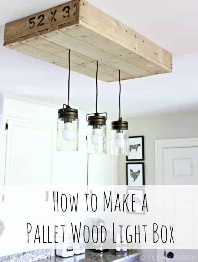 How to Build a Pallet Light Box for your Kitchen Island