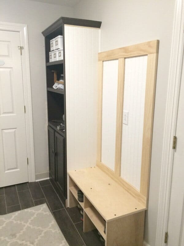 Creating a Mudroom Built In Cabinet