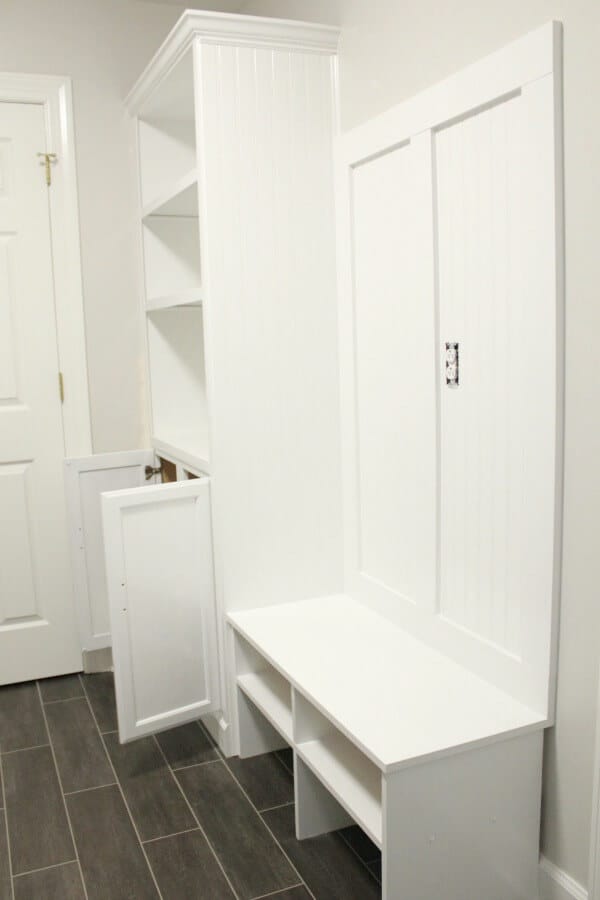 Hidden Mudroom Drying Rack