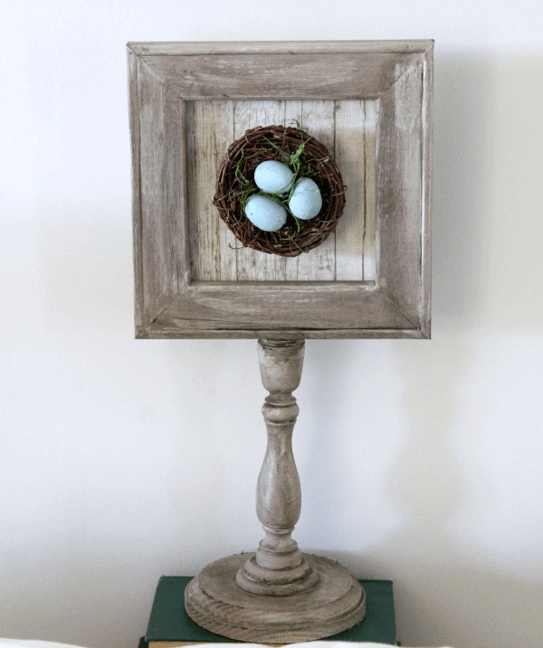This Easy Spring DIY is such a cute way to bring touches of spring into your home by making a DIY framed nest.