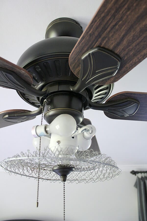 DIY Farmhouse Fan - how to turn an ugly fixture into something fancy!