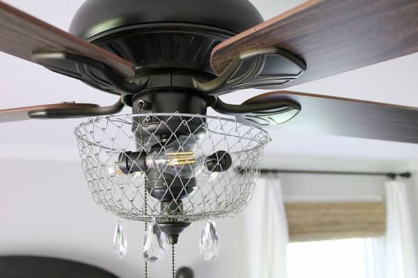 DIY Farmhouse Fan - how to turn an ugly fixture into something fancy!