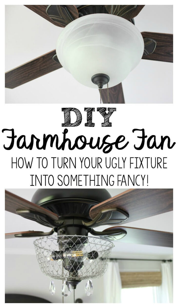 DIY Farmhouse Fan - Making Over Your Ugly Fixture - Your Home Renewed
