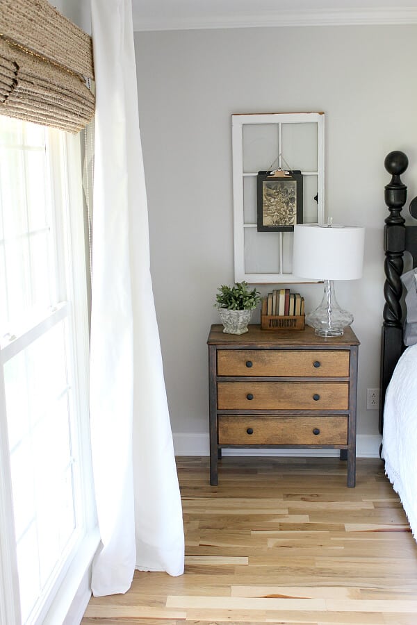 Jen from Noting Grace shares her Master Bedroom reveal for the One room challenge and how they added a second closet to their bedroom.