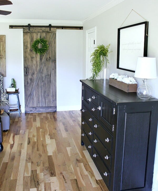 Jen from Noting Grace shares her Master Bedroom reveal for the One room challenge and how they added a second closet to their bedroom.