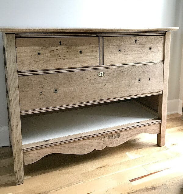 I took this ugly, disgusting dresser and transformed it into a beautiful DIY unfinished natural wood dresser