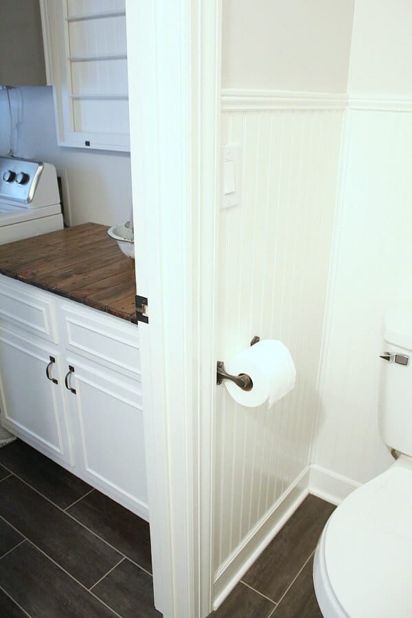 Vintage Farmhouse Powder Room - how we are making over our 80s fixer into a vintage inspired half bath