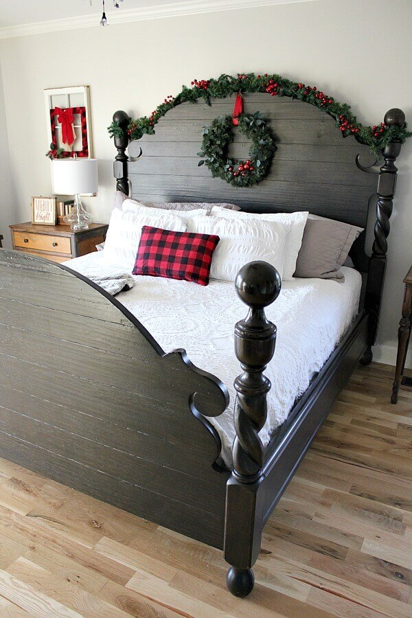 Buffalo Check Inspired Christmas Bedroom