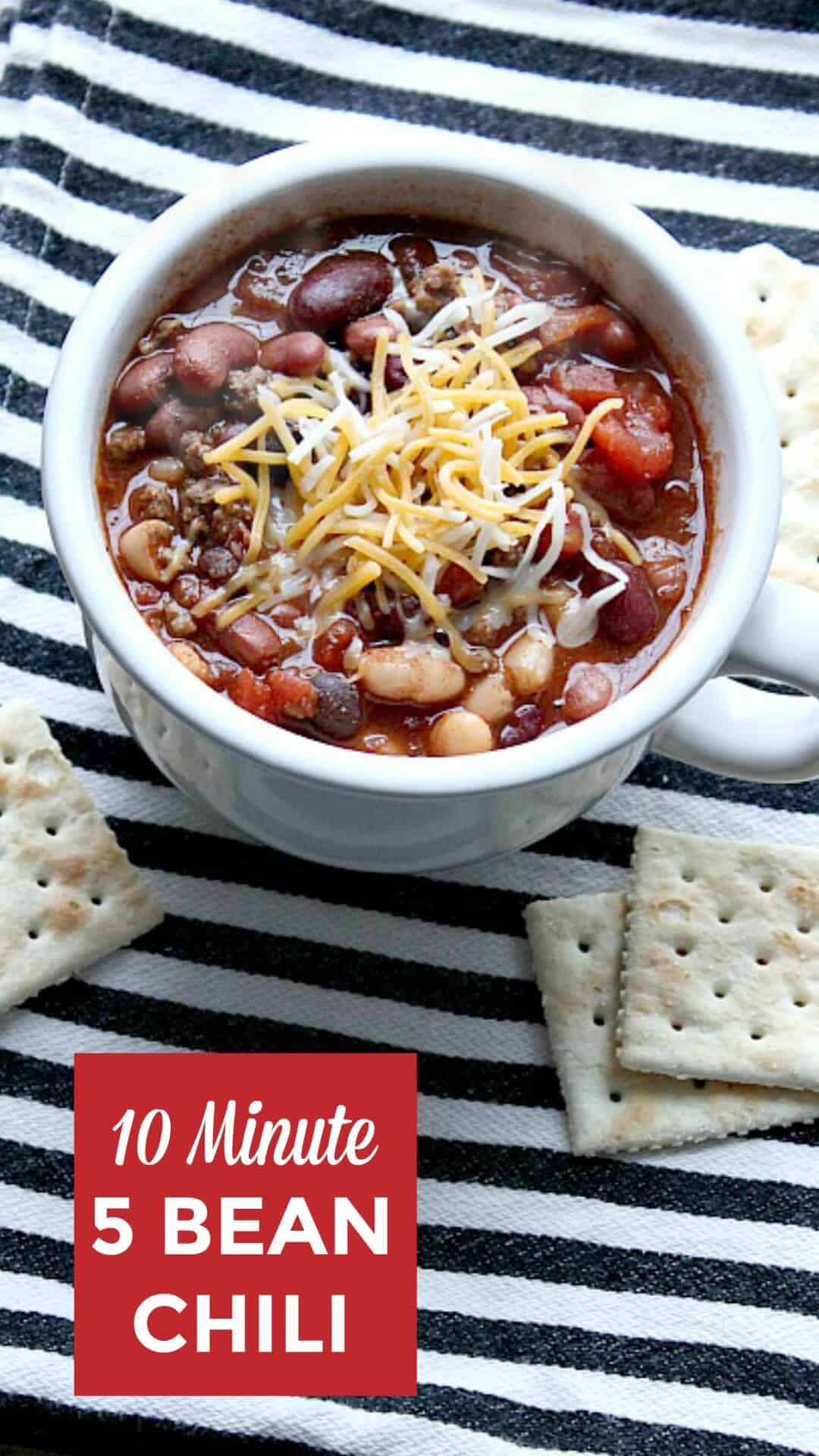 Super Simple 10 Minute Five Bean Chili
