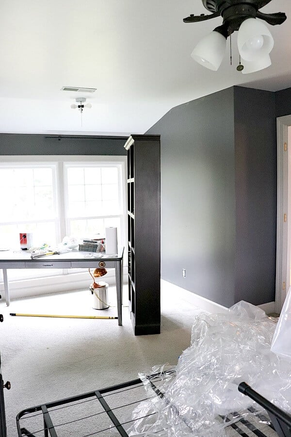 We are making over our son's room for this Spring's One Room Challenge. This week while painting our son's room dark gray, we learned how we failed as parents in the process.