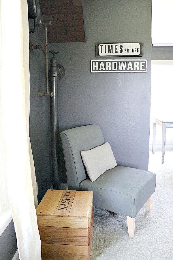Today is reveal day and there is loads of excitement in the air in our house! We are finally able to show all the details of our Industrial Teenage Bedroom Makeover on a Budget and it's a showstopper!