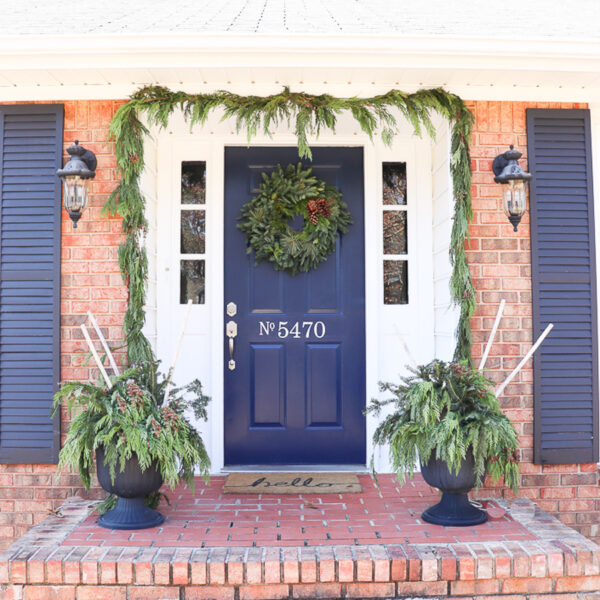 Easy Front Door Refresh for Christmas - Your Home Renewed