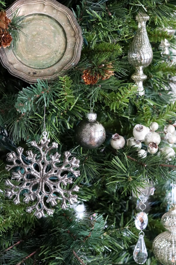 Decorating with Tarnished silver and How to Make your own Tarnished Silver Ornaments -