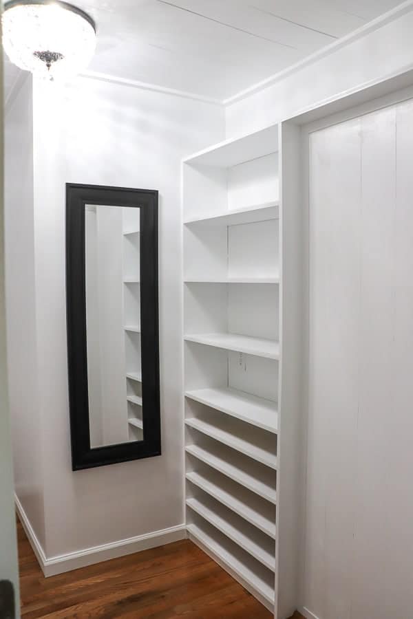 When we renovated our master bathroom, we were left without a closet. Here is how rebuilding our master closet gave us so much more storage.