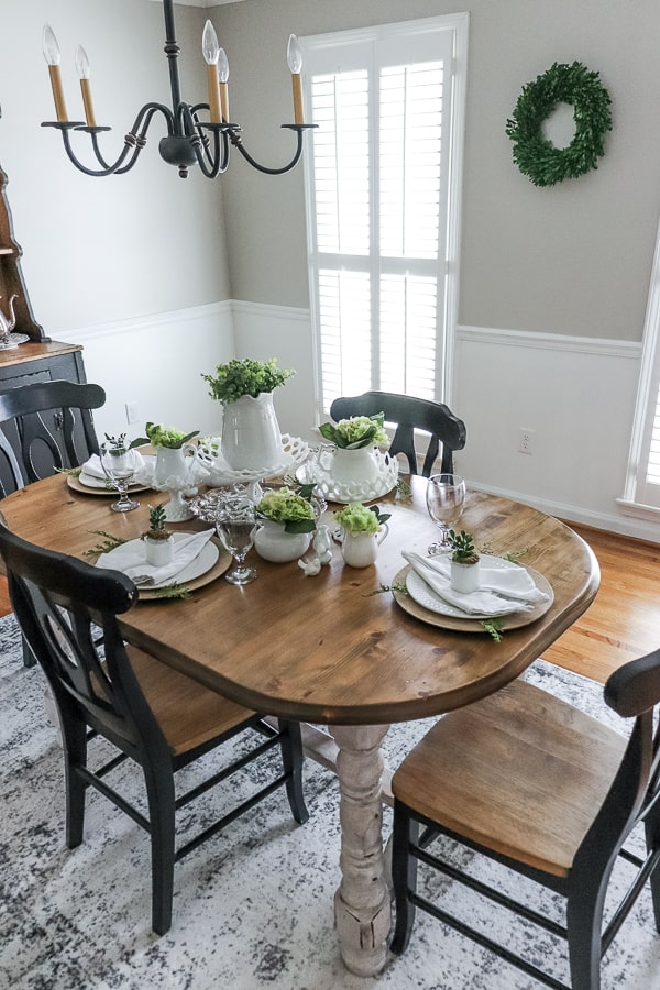 Sometimes life gets so crazy that you need to find simple solutions to home decor ideas. I shopped my home and added some faux florals for this Easy Spring Tablescape.
