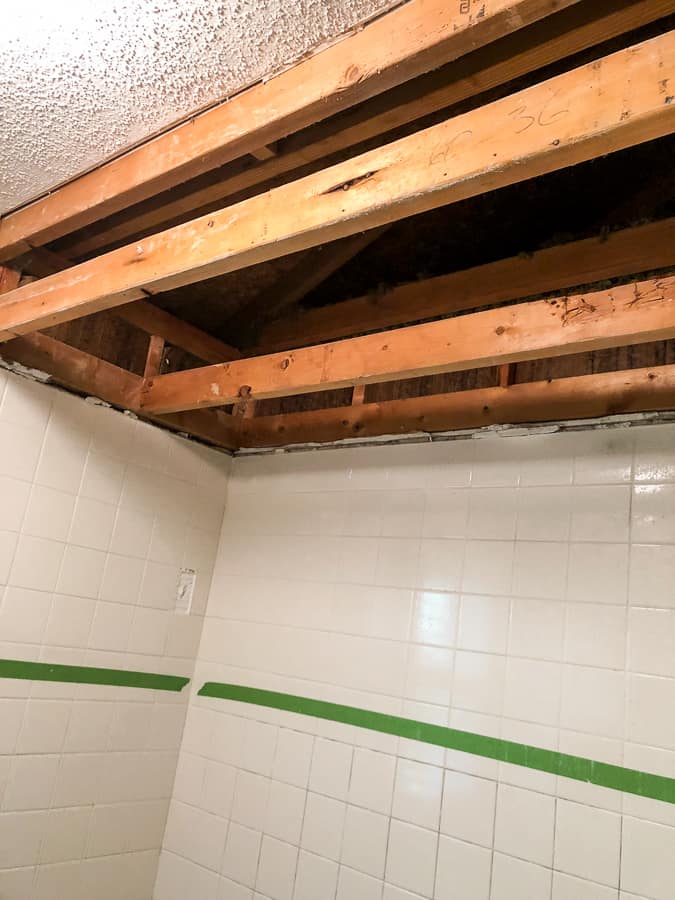 Shower Renovation Raising a Low Ceiling