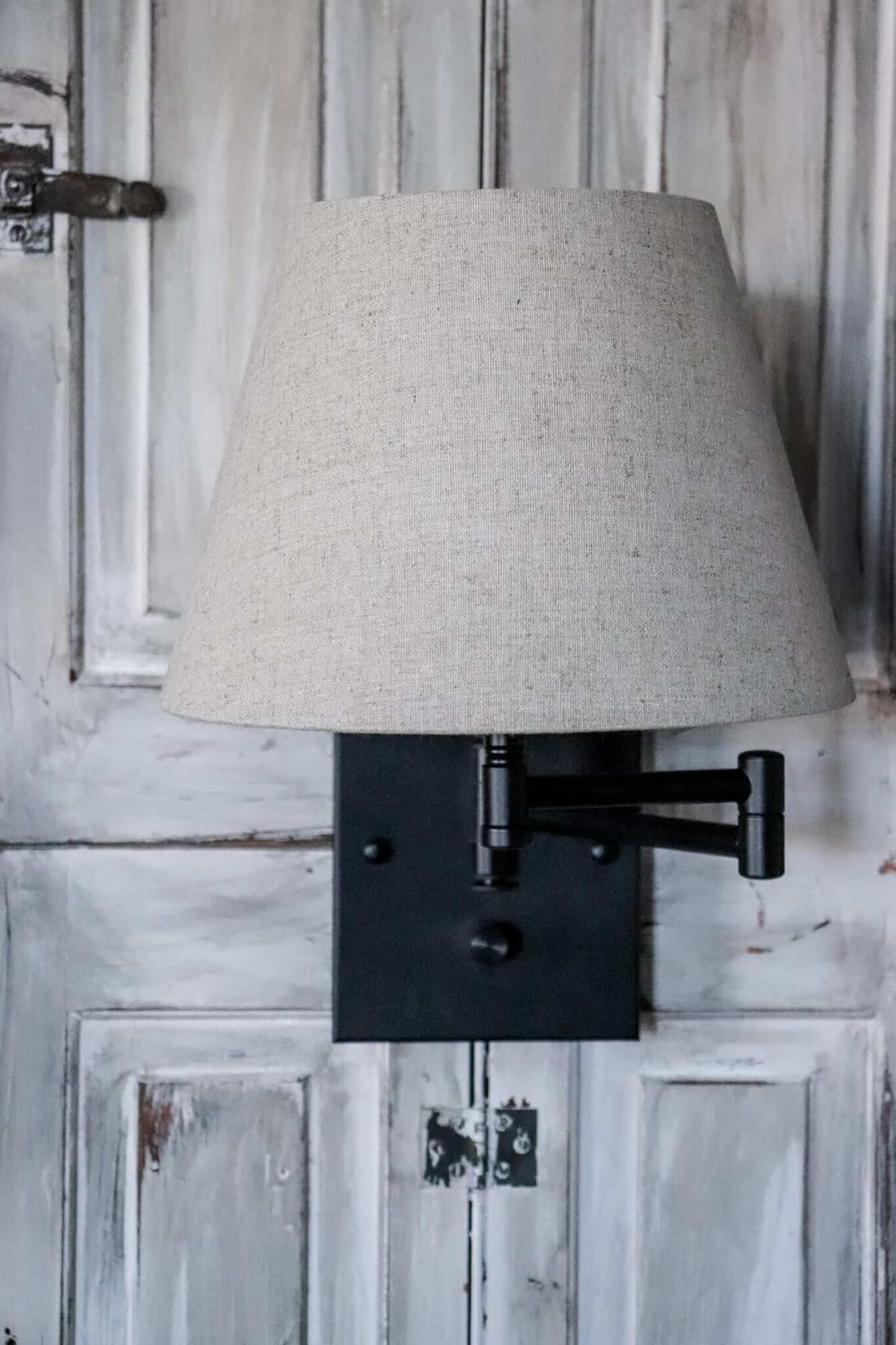 diy wall sconce made from old shutters