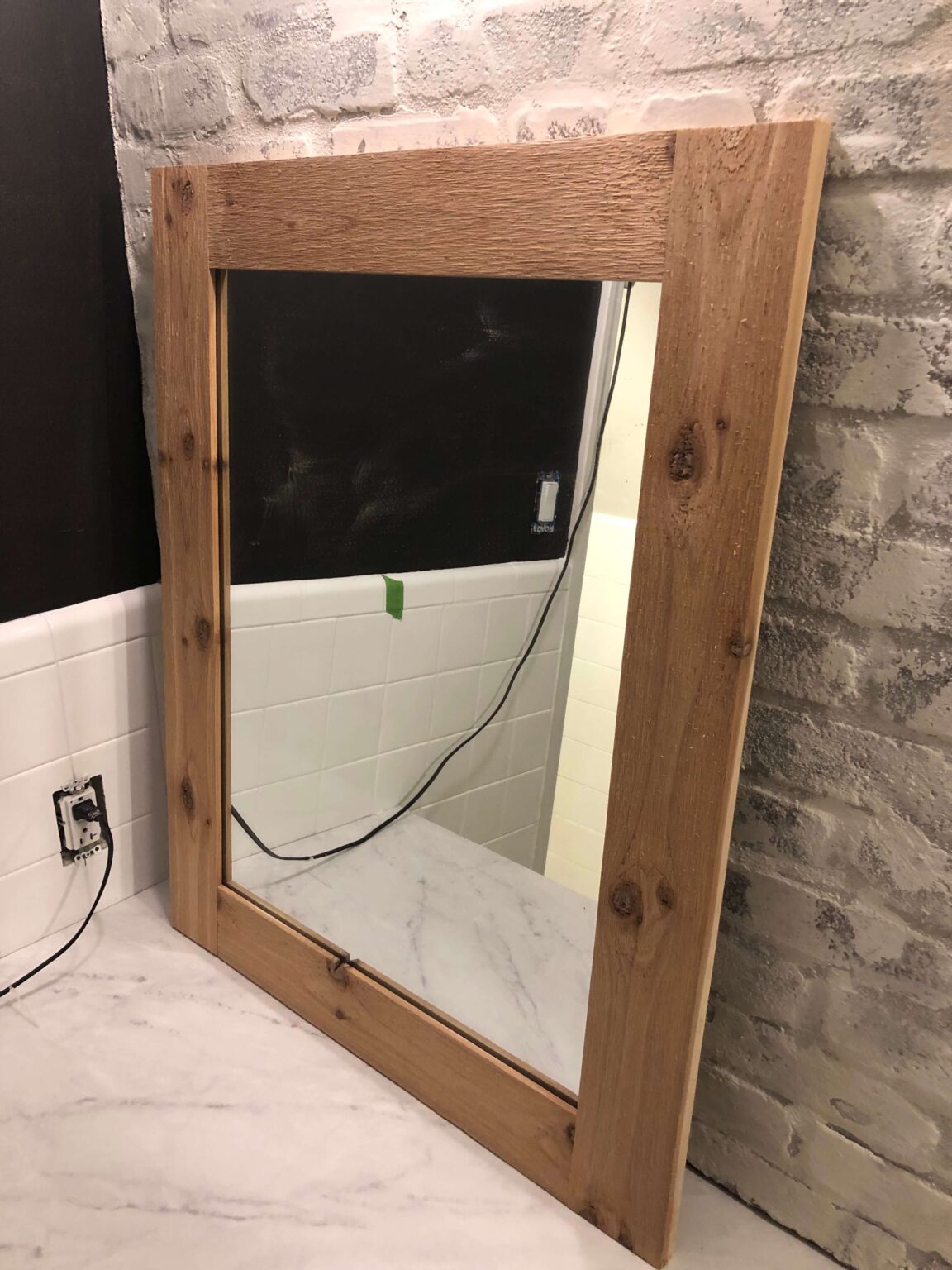 DIY Cedar Framed Mirror - Your Home Renewed