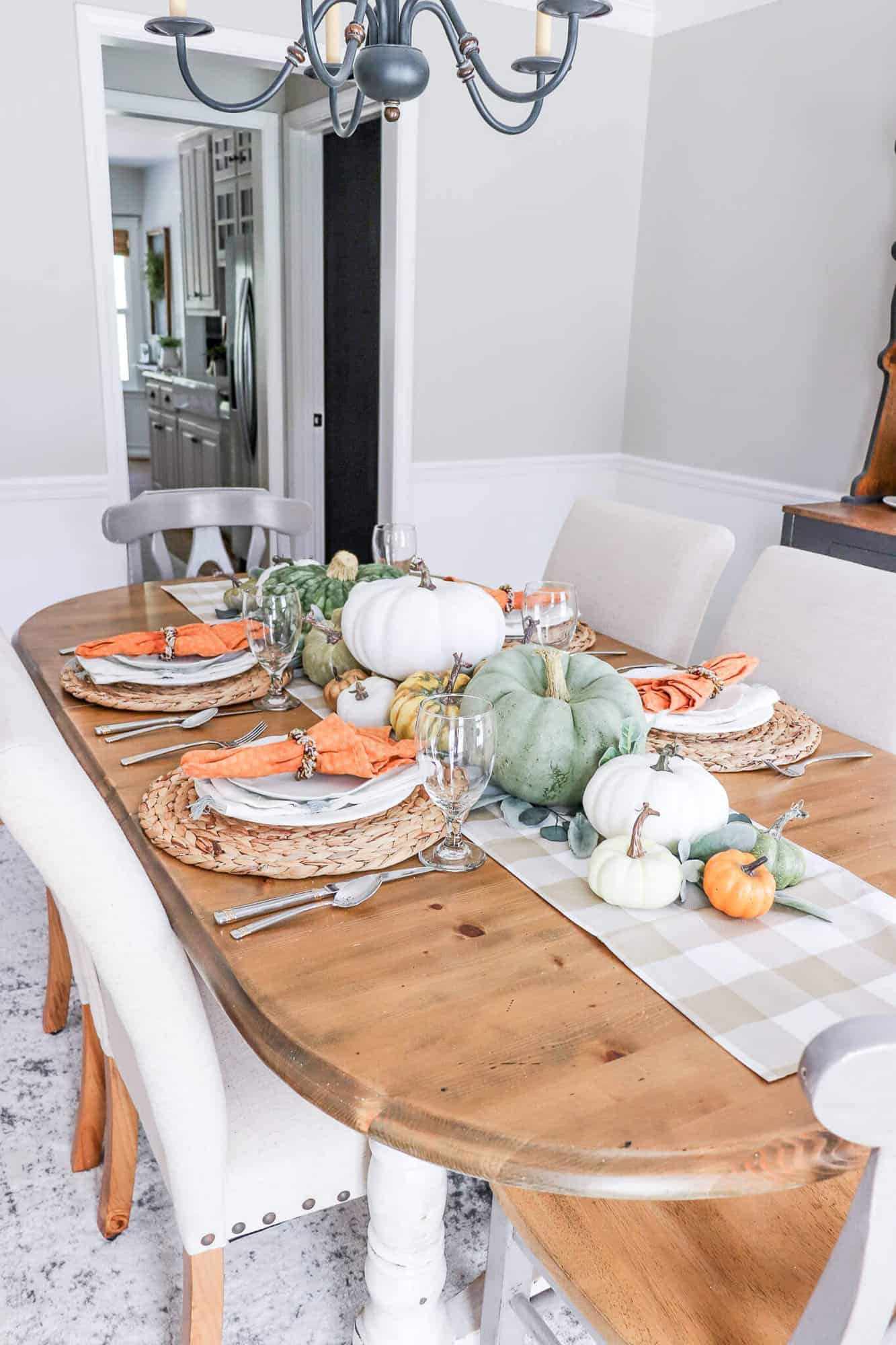 fall decor for dining room
