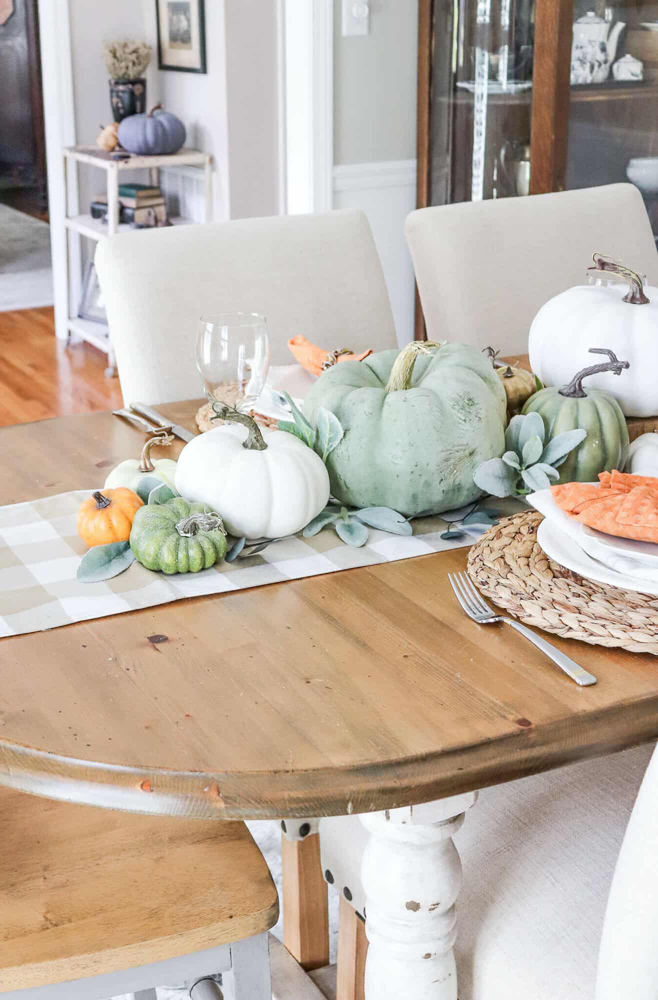 heirloom pumpkins for a fall tablescape