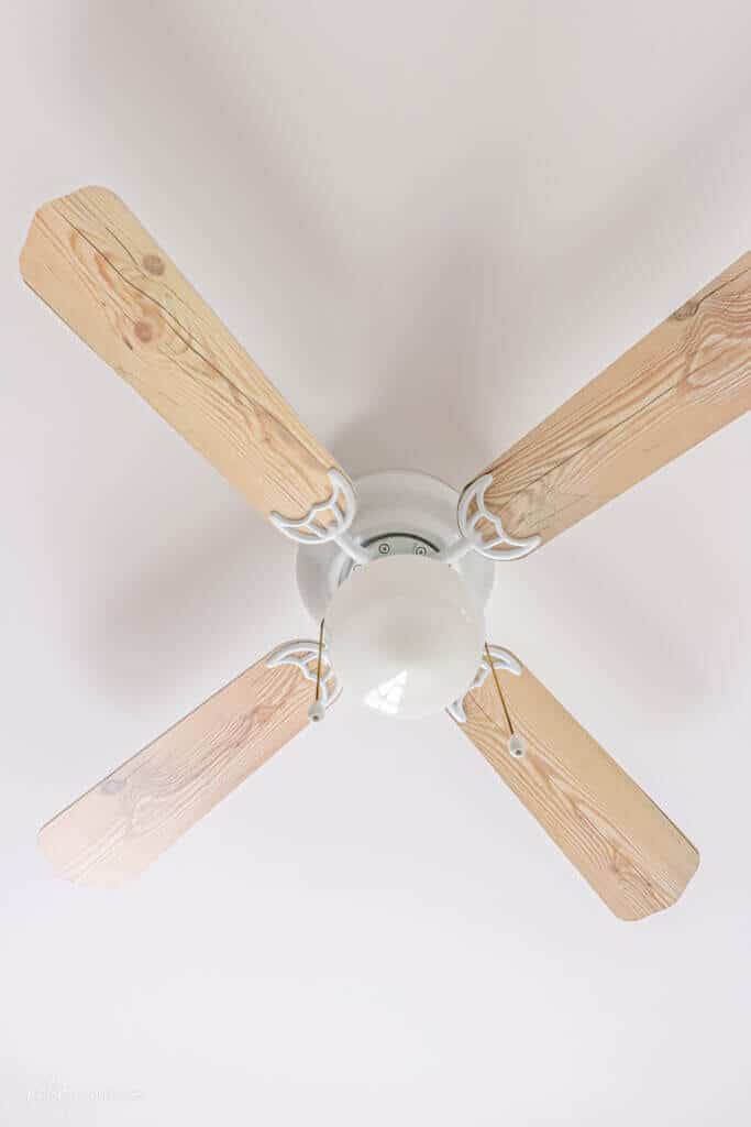 diy ceiling fan with recovered fan blades