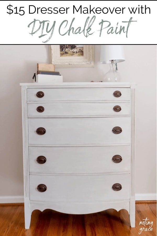 DIY White Dresser Makeover with Chalk Paint / Wood Stain 