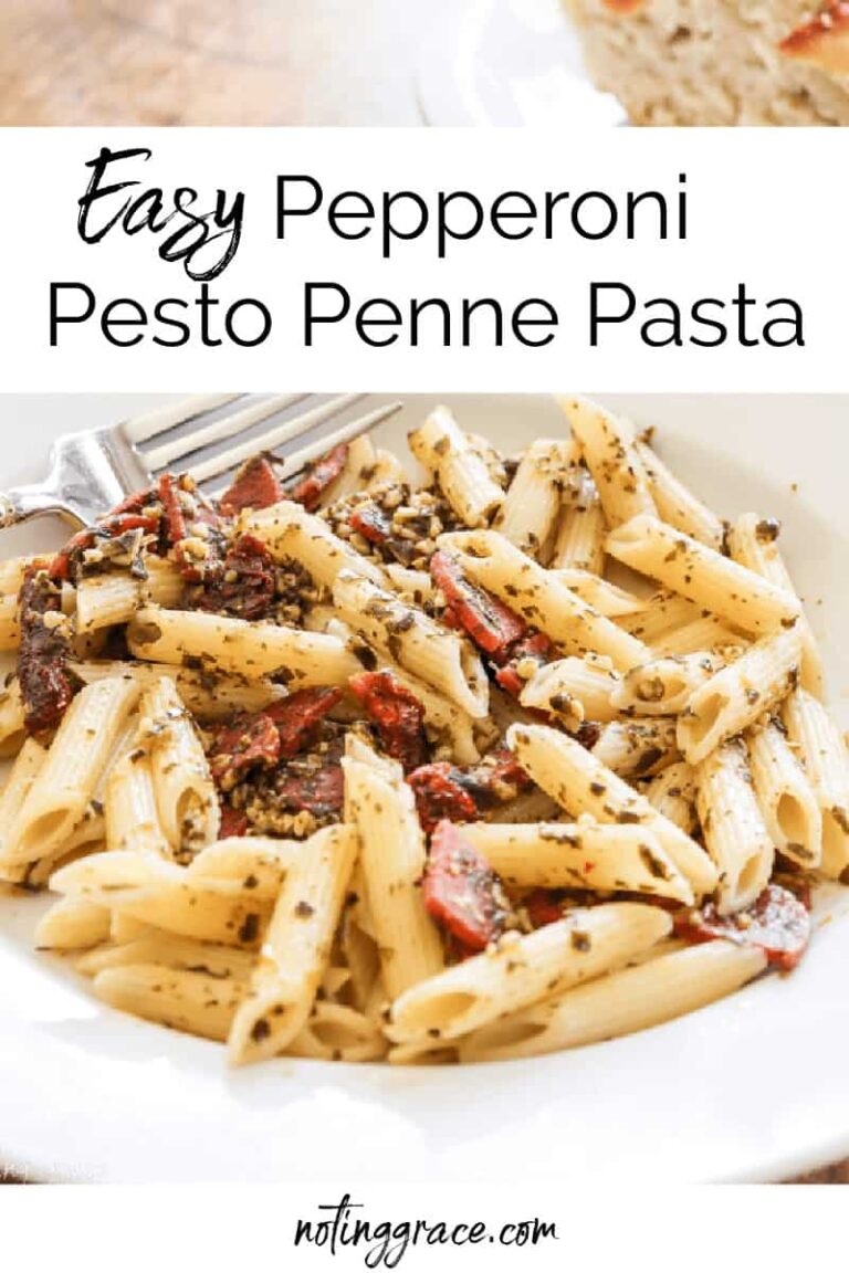 Easy Pepperoni Pesto Penne Pasta