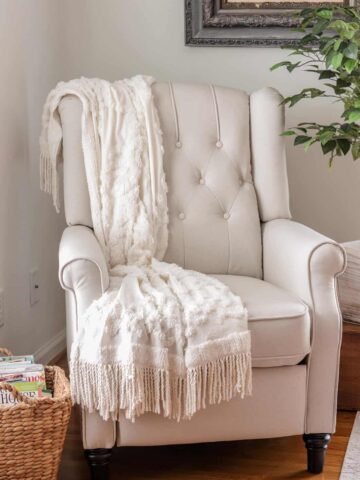 recliner with blanket