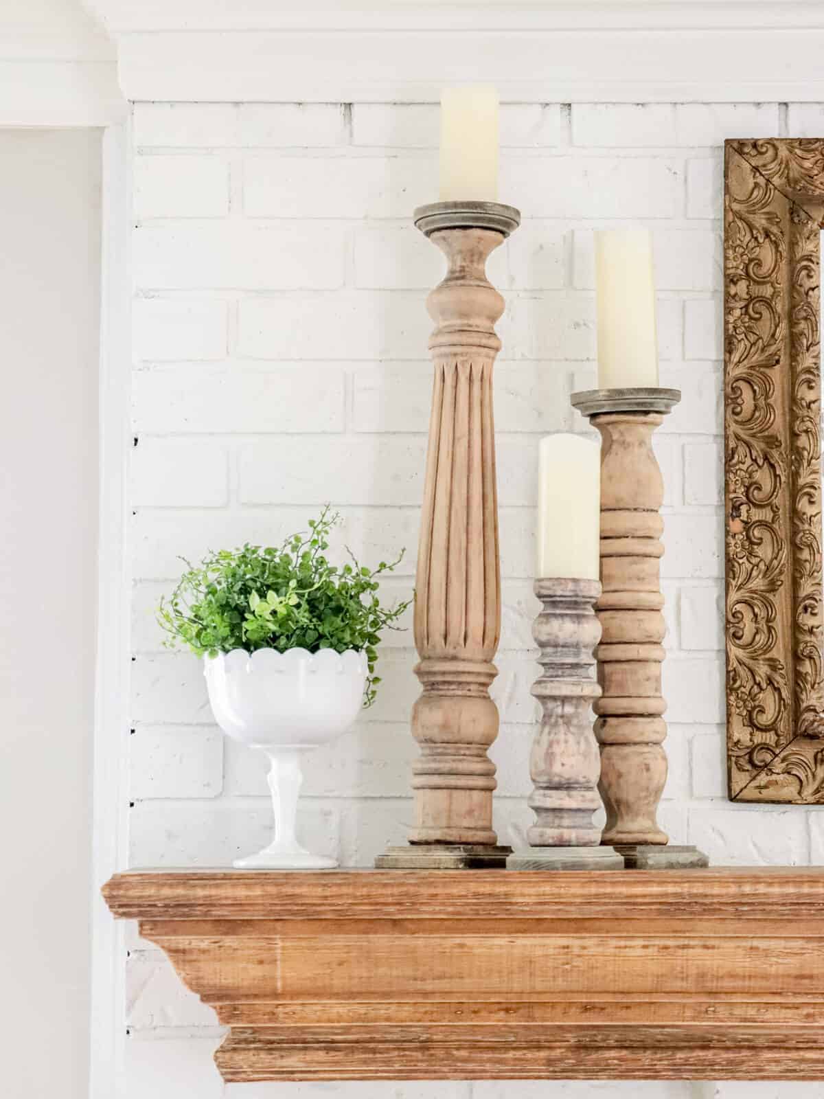How to Make Rustic DIY Candle Holders from Old Bedposts
