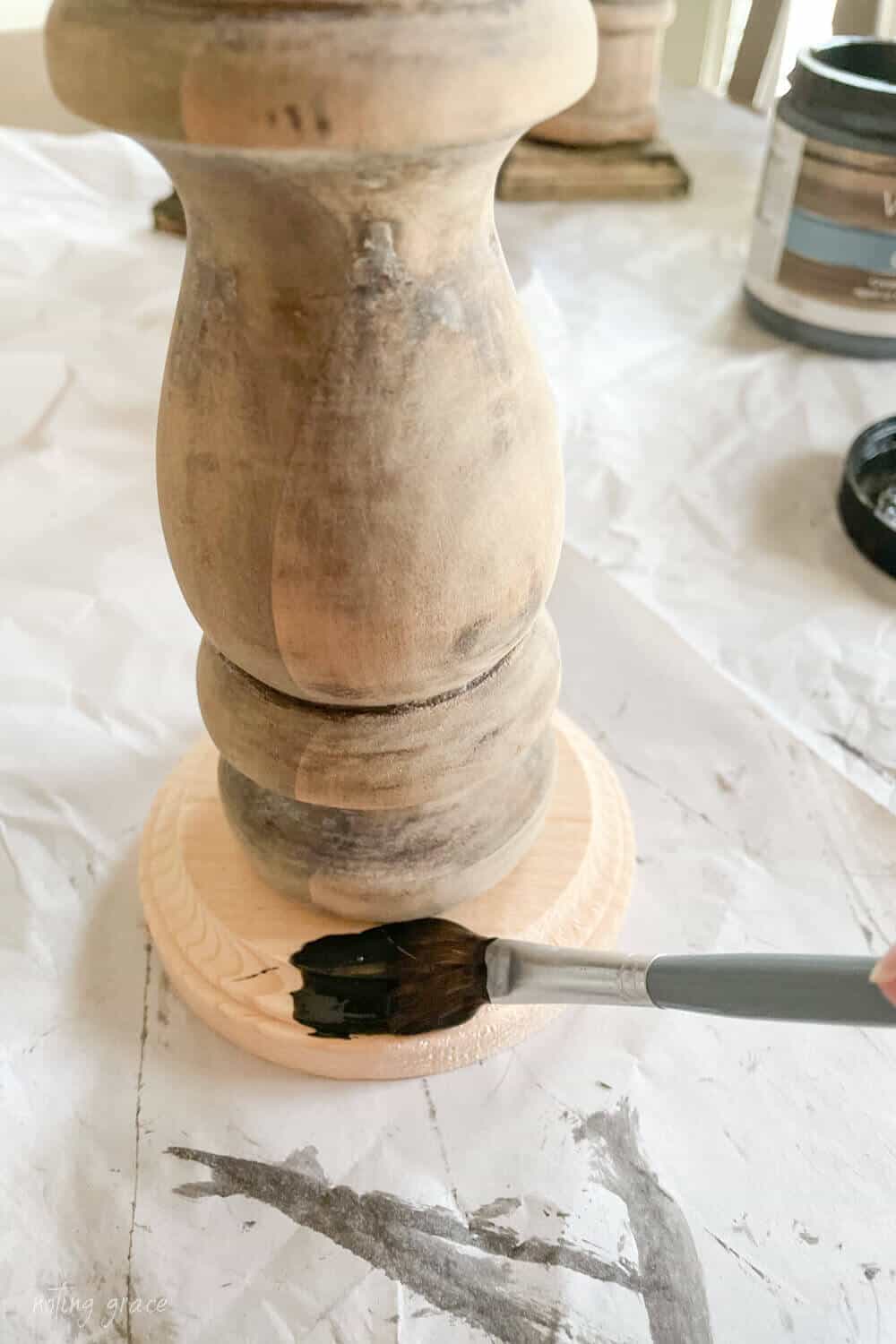 Adding antique glaze to new wood