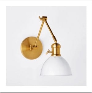 Gold / White Wall Sconce
