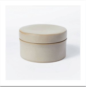 Round Gray Ceramic Box