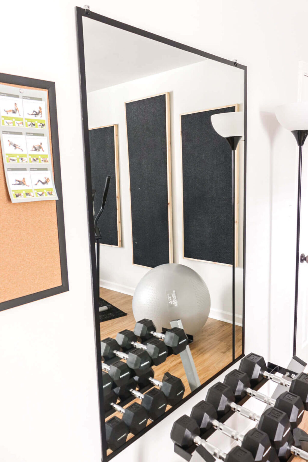 DIY Home Gym Mirror That Is Super Affordable Your Home Renewed   Small Home Gym Reveal 09 1024x1536 