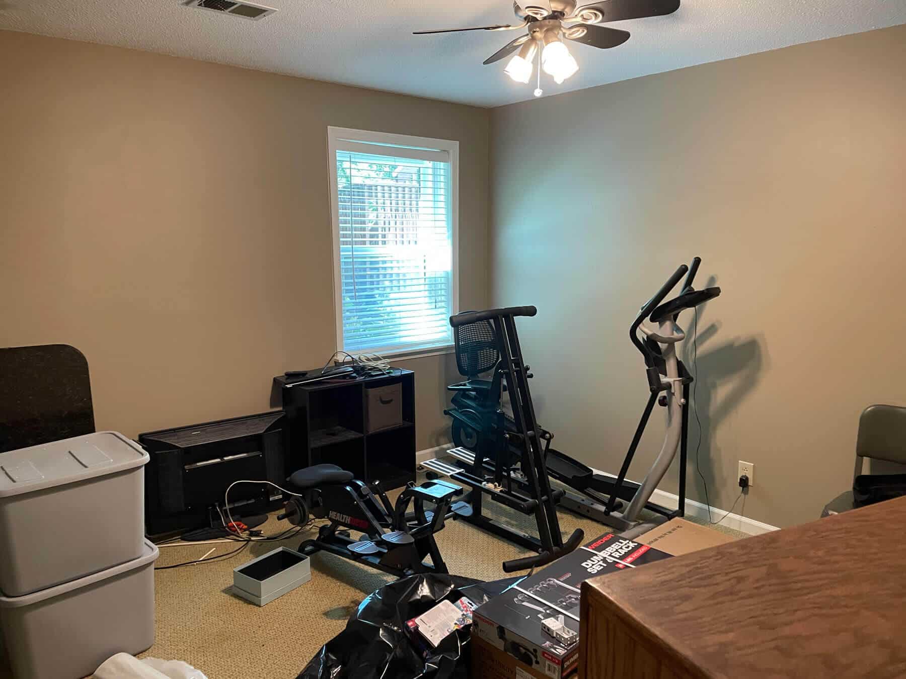 We took a room in our basement and created a workout space for our family. If you are looking for ways to workout in the comfort of your own home, check out our small home gym reveal.