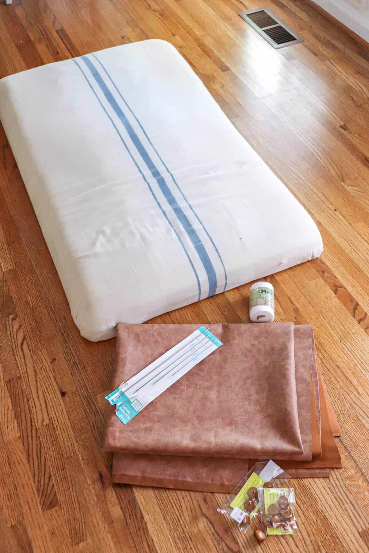 supplies for reupholstering ottoman