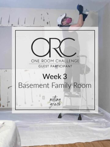 One Room Challenge Week 3 Basement Family Room Progress: Paint