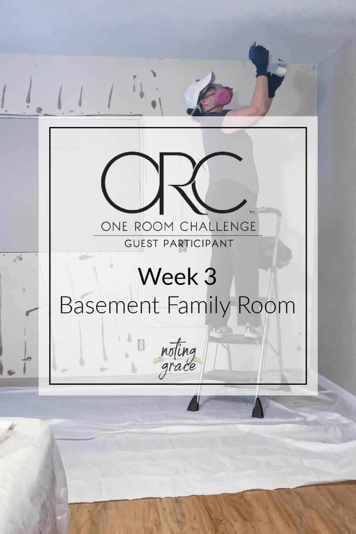 One Room Challenge Week 3 Basement Family Room Progress: Paint