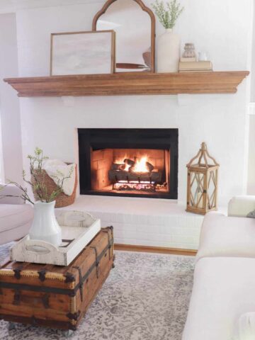 Romabio Lime slurry Fireplace with gas logs