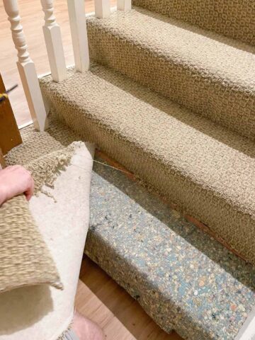 ripping carpeting off of stairs